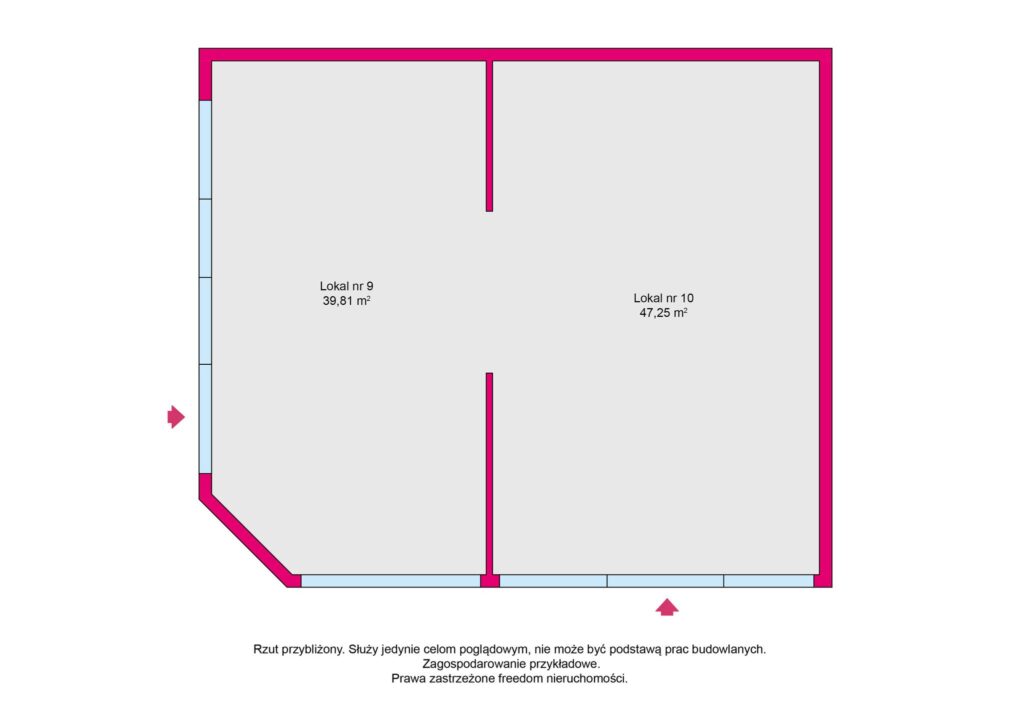 Lokal w galerii handlowej na sprzedaż - rzut 1