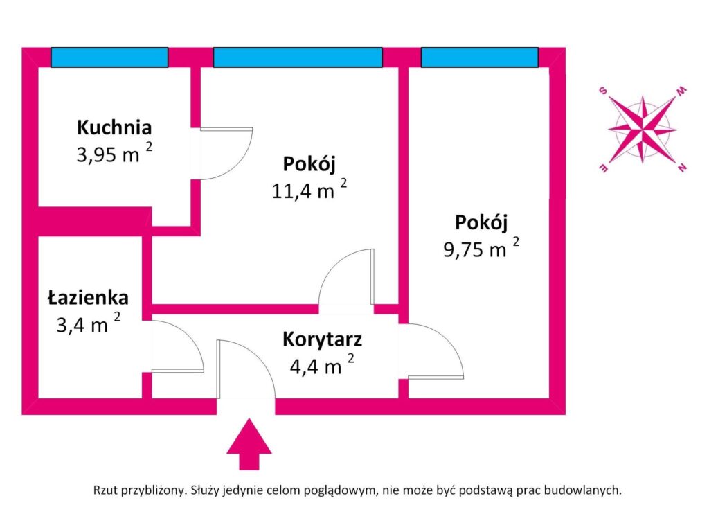 Mieszkanie 2 pokojowe na I piętrze, blisko centrum - zdjęcie 4