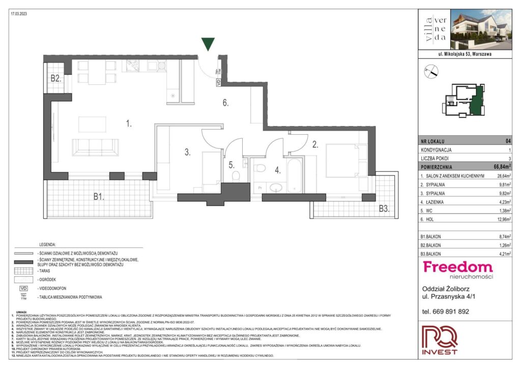 Apartament w Starych Włochach, gotowy do odbioru - rzut 1