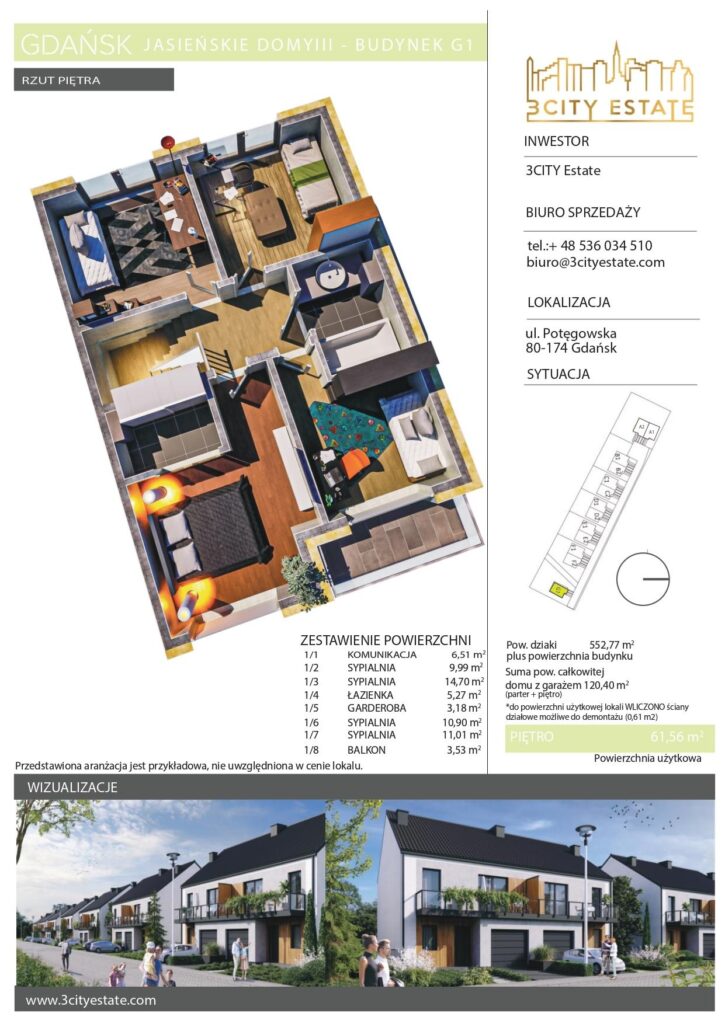 Ostatni dom wolnostojący z ogrodem 552 m2 - Jasień - rzut 2