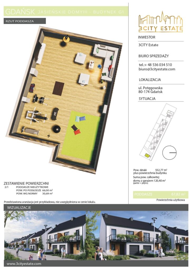 Ostatni dom wolnostojący z ogrodem 552 m2 - Jasień - rzut 3