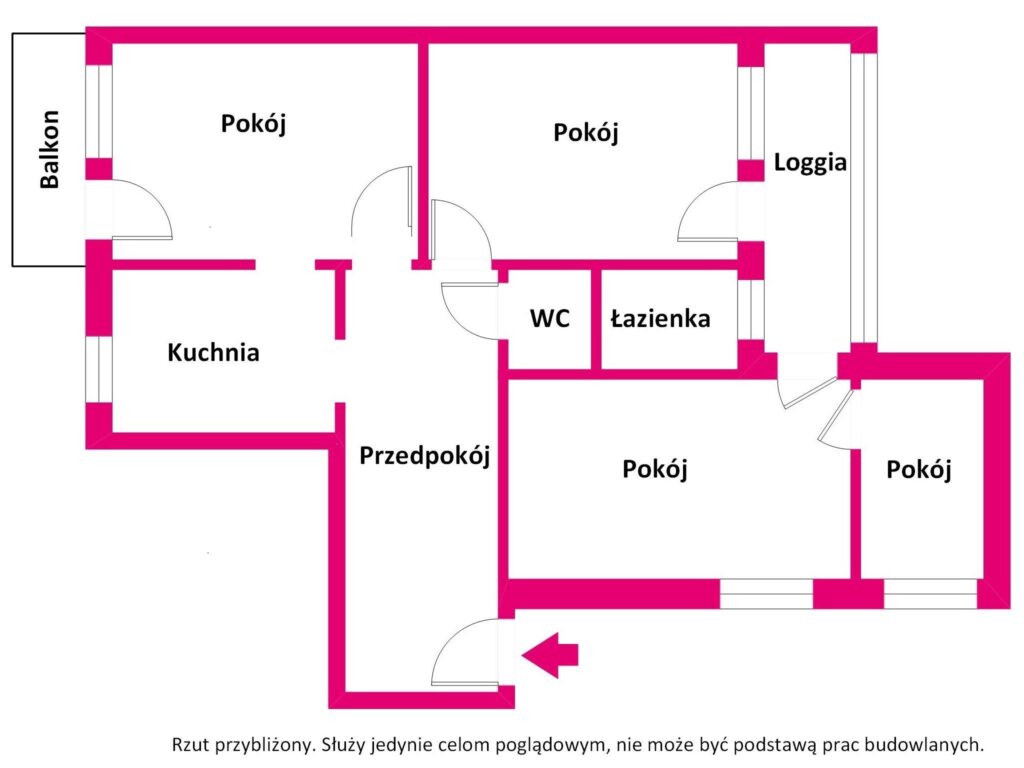 Mieszkanie 112m2 do własnej aranżacji - rzut 1
