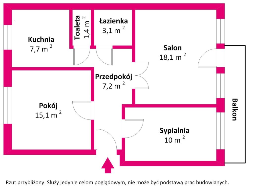 Rozkładowe z balkonem oś. Przyjaźń - zdjęcie 11