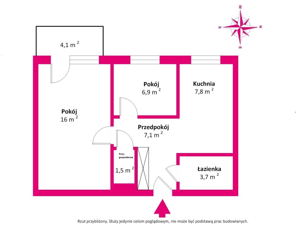 Dwupokojowe mieszkanie z windą os. Podmiejska - zdjęcie 5
