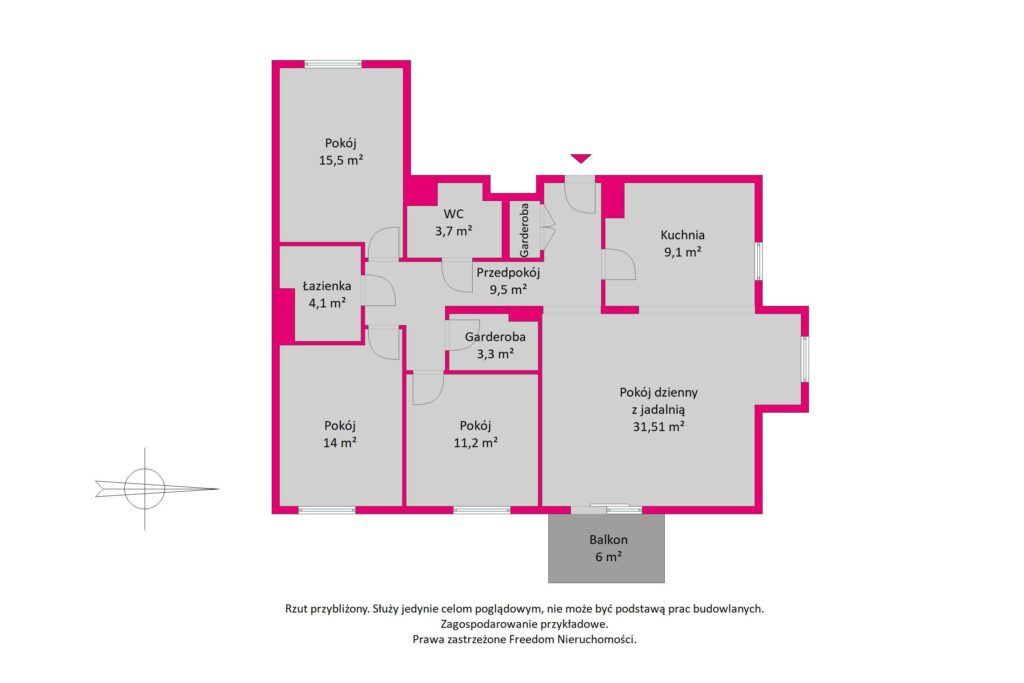 Apartament przy Alejach Jerozolimskich! - rzut 1