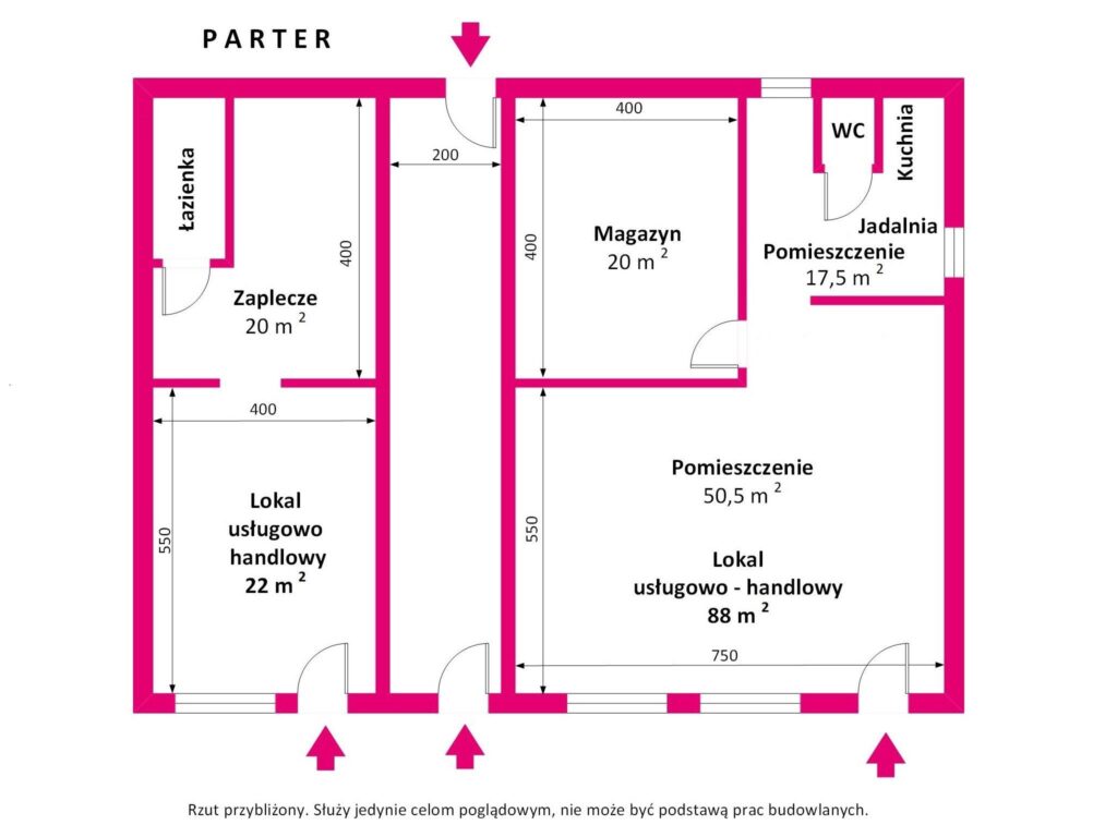 Kamienica przy Starym Rynku w Kole – 655 m². - rzut 2
