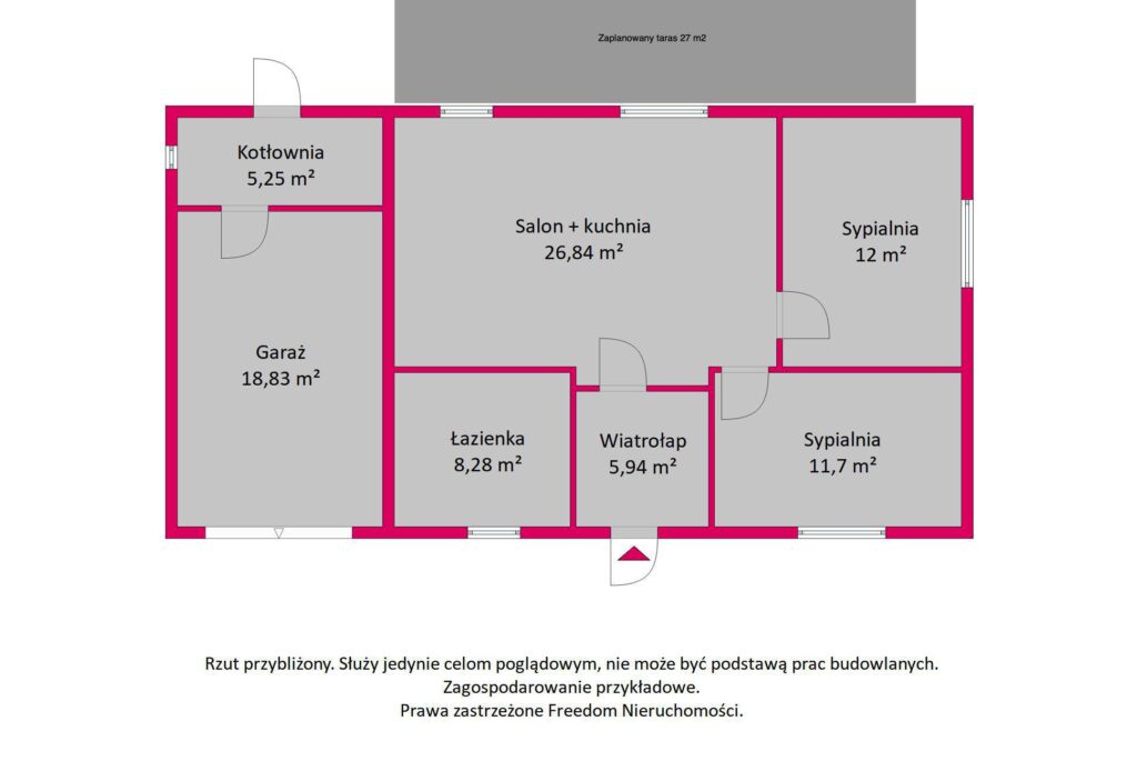 Nowy, parterowy dom + poddasze-na działce 1000 m2 - zdjęcie 16