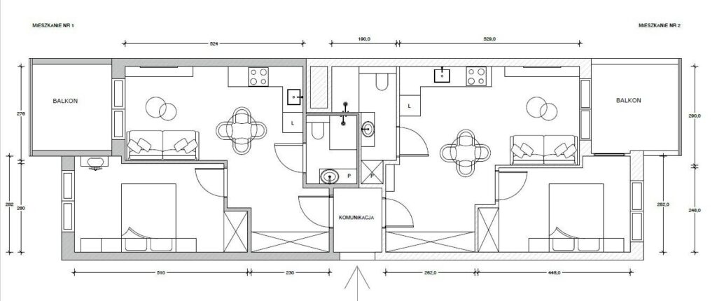 Apartament dla Inwestora – Nowa Przystań - rzut 1